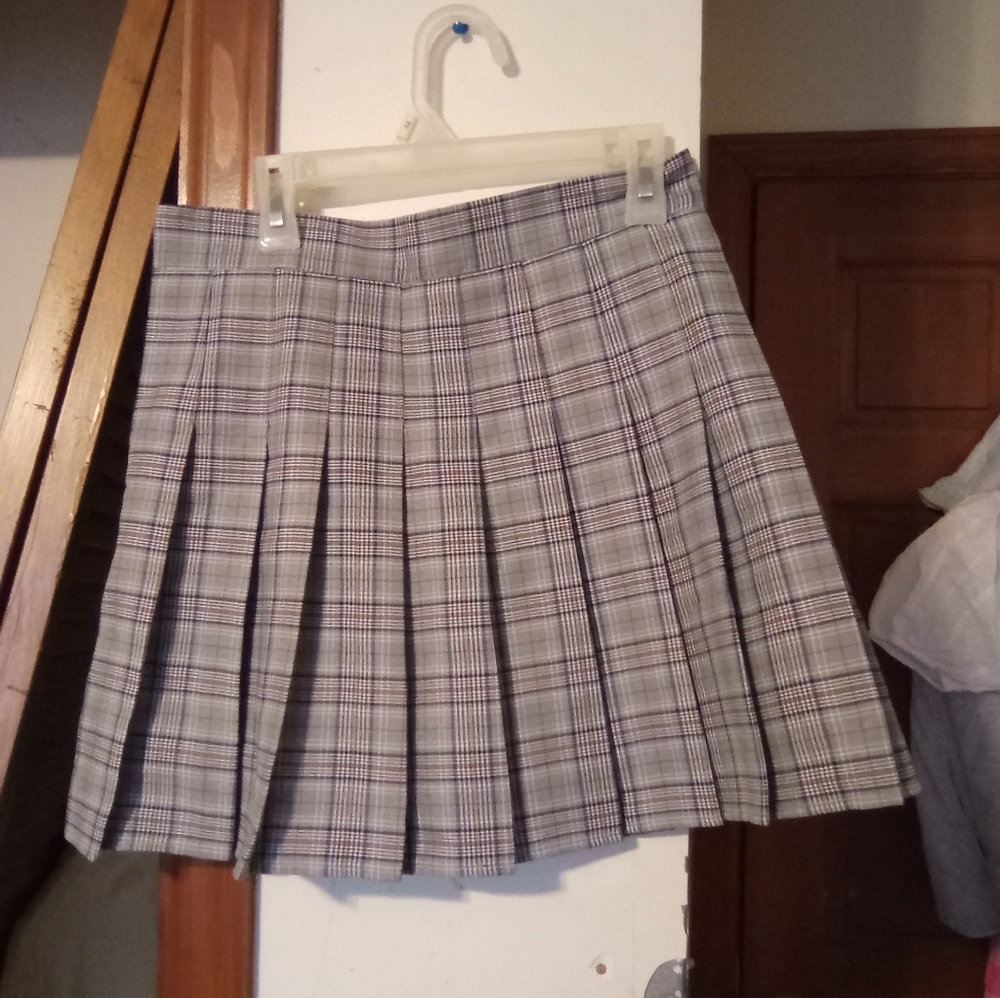 Plaid mini skirt